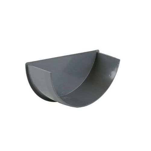 uPVC Half Round Gutter Internal Stop End - Grey