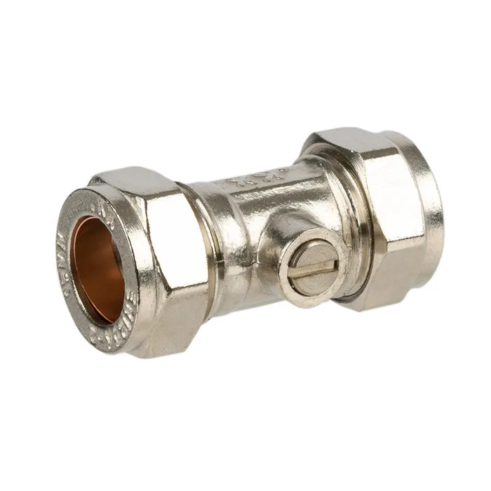 15mm Compression Isolation Valve Pack of 2