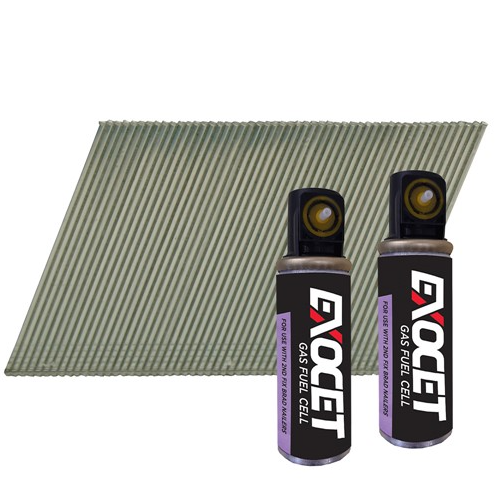 Exocet Angle Brad Nails (2000) with Gas Cartridge