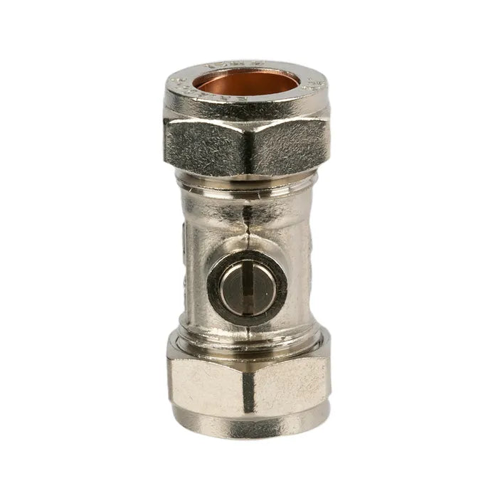15mm Compression Isolation Valve Pack of 2