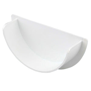 uPVC Half Round Gutter Internal Stop End - White