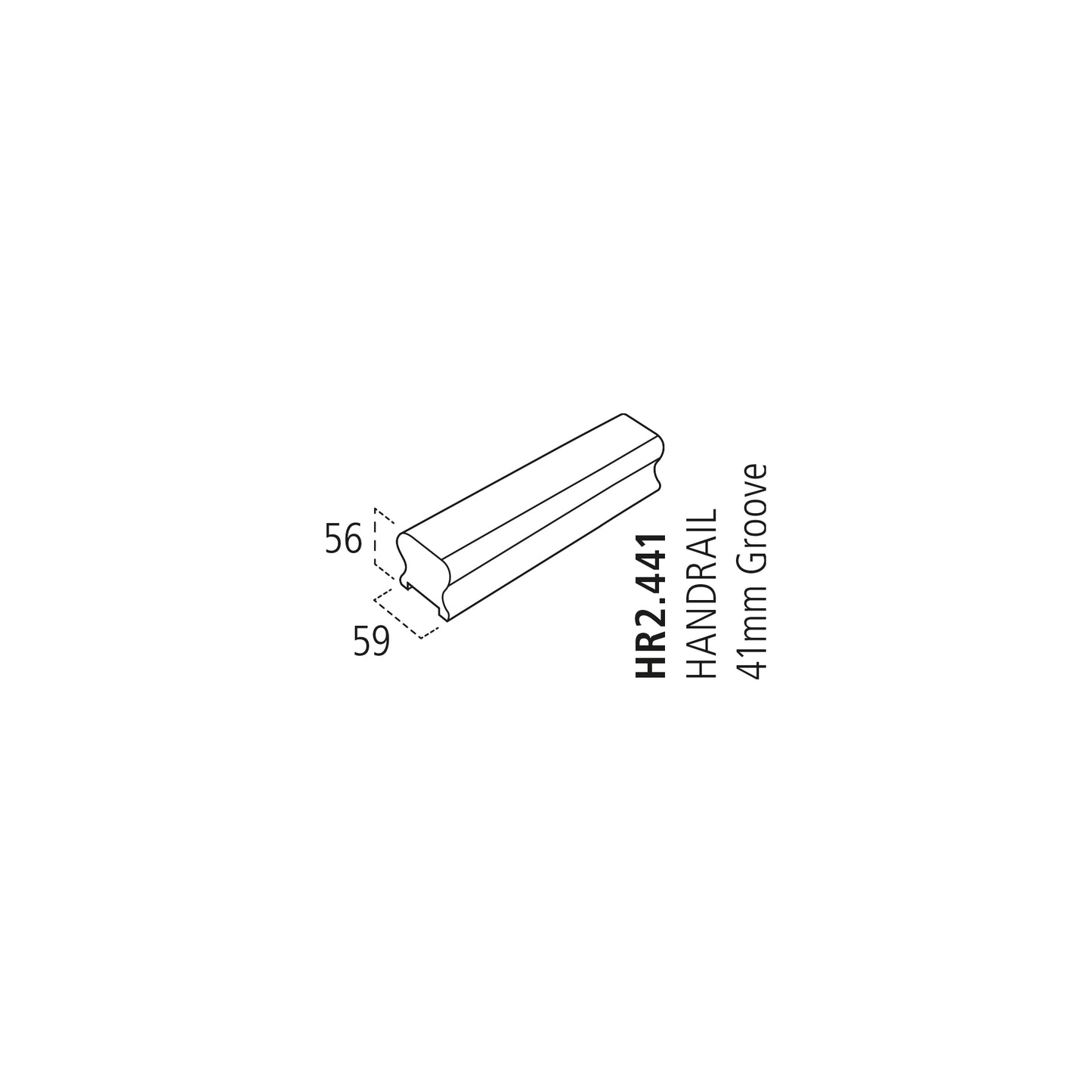 Pine Handrail 41mm