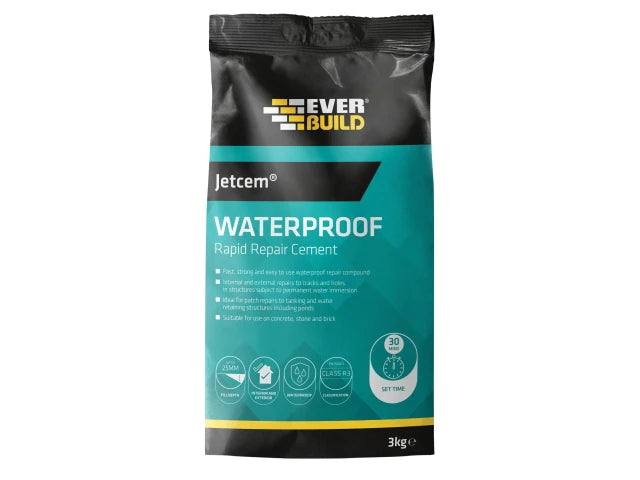 Everbuild Jetcem waterproof rapid Repair Cement 3KG