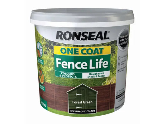 Ronseal One Coat Fence Life Forest Green 5 Litre