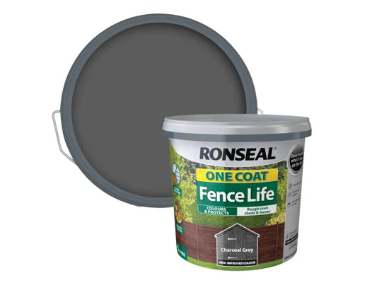 Ronseal One Coat Fence Life Charcoal Grey 5 Litre