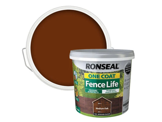 Ronseal One Coat Fence Life Medium Oak 5 Litre