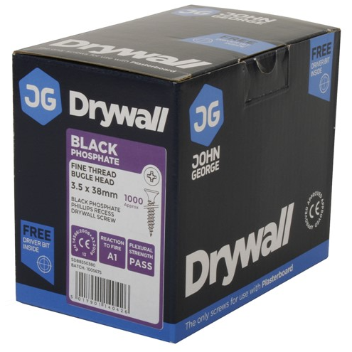 Drywall Plasterboard Screw Fine Thread - Black