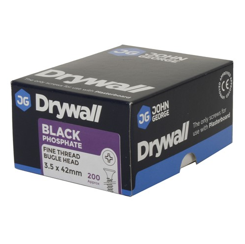 Drywall Plasterboard Screw Fine Thread - Black