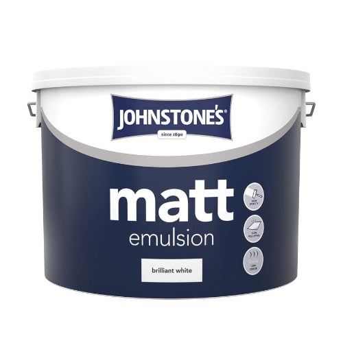 Johnstone's Paint Matt Emulsion - Brilliant White 10L
