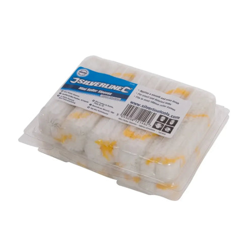 Silverline 100mm Mini Emulsion Paint Roller Sleeves 10pk