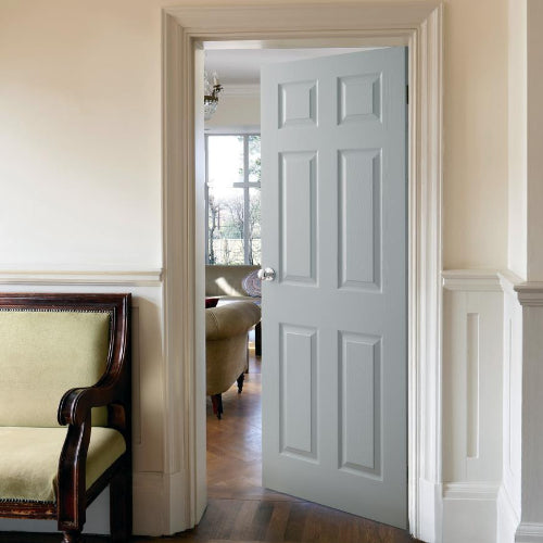 Colonial White Grained 6 Panel Door