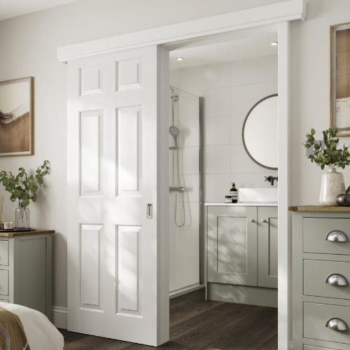 Colonial White Grained 6 Panel Door