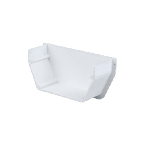 uPVC Square Gutter Internal Stop End - White