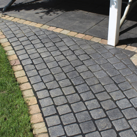 Ebony Limestone Cobbles 100mm x 100mm
