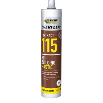Everbuild Everflex 115 Contract GP Building Mastic, White, 285 ml