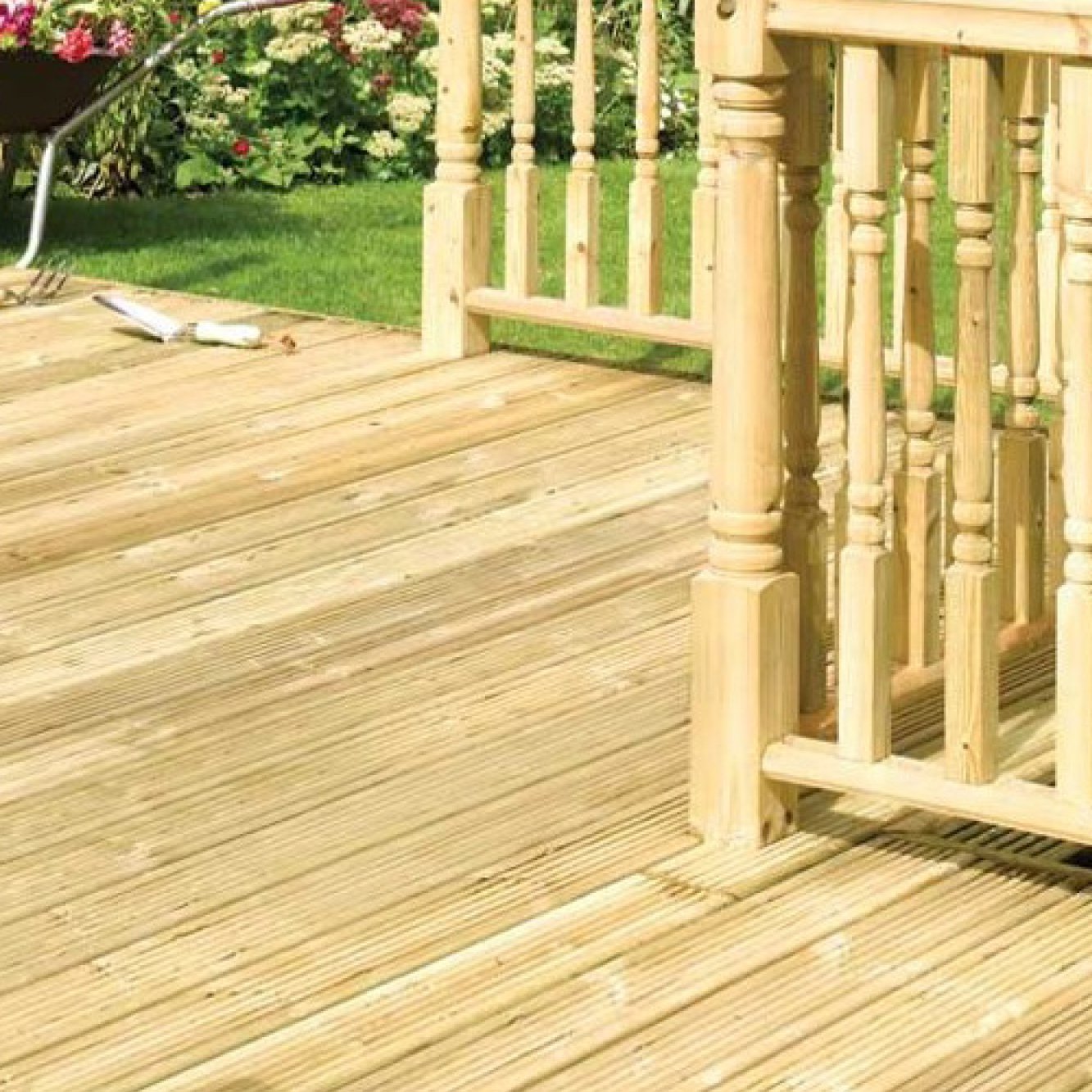 Treated Decking Board 32mm x 125mm x 4.8m