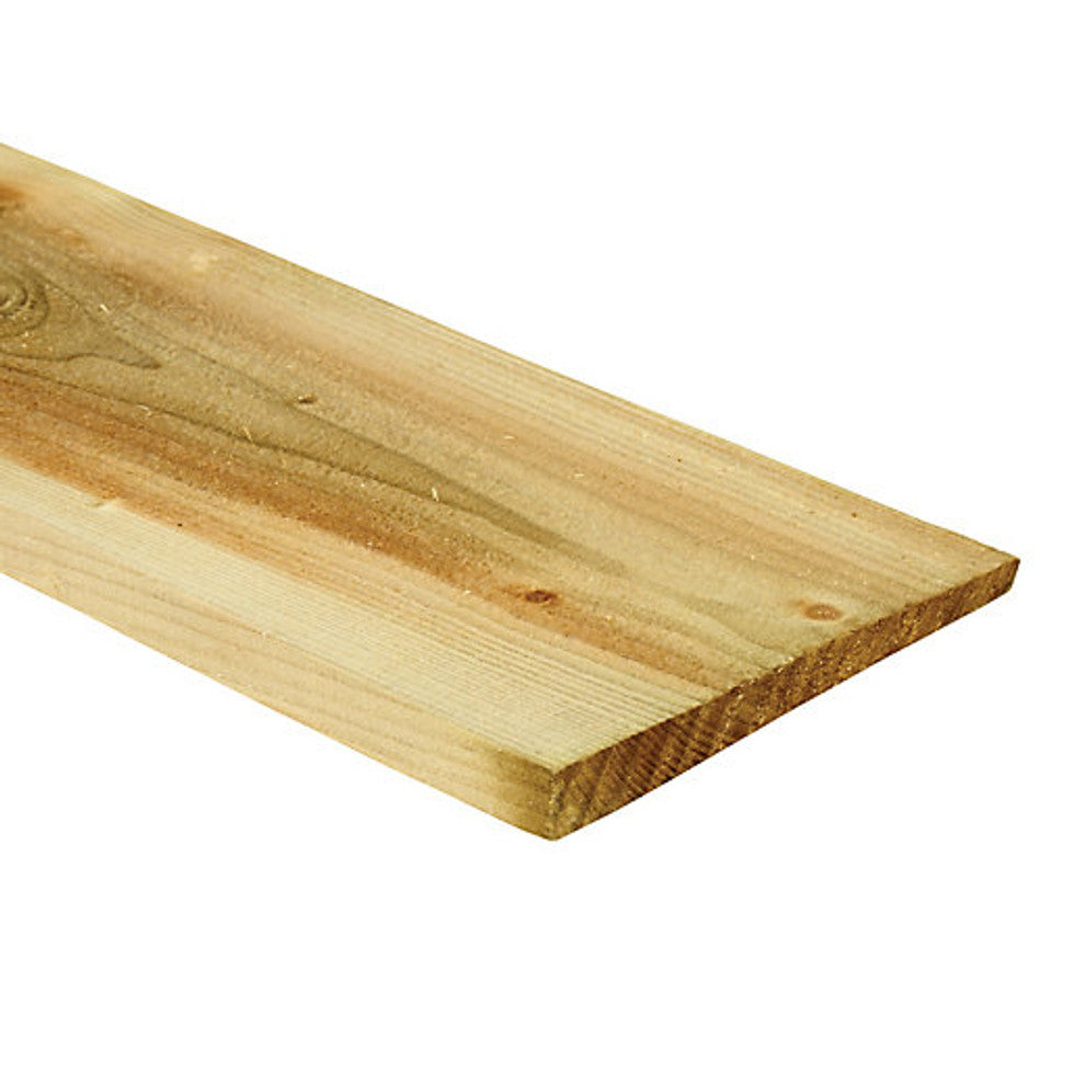 Treated Feather Edge Boards 125mm x 1.8m