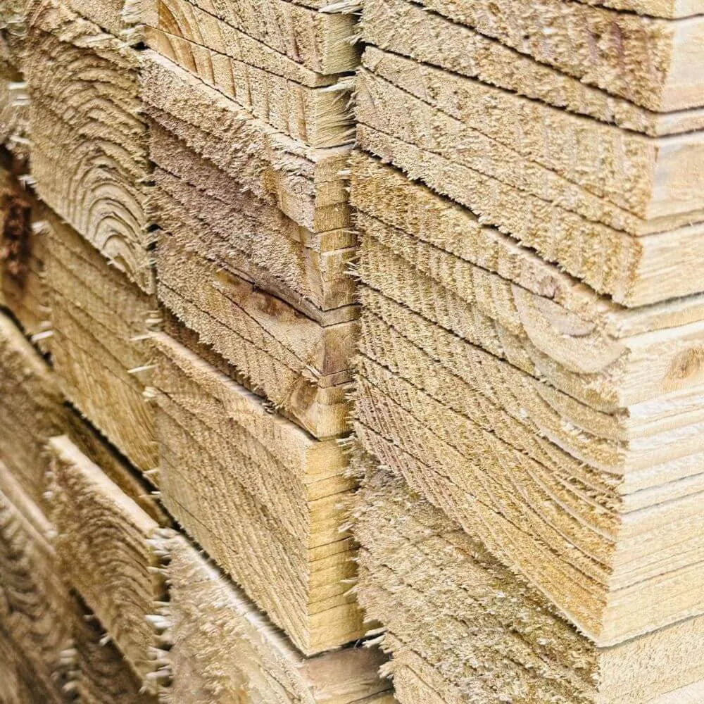 Treated Feather Edge Boards 125mm x 1.8m