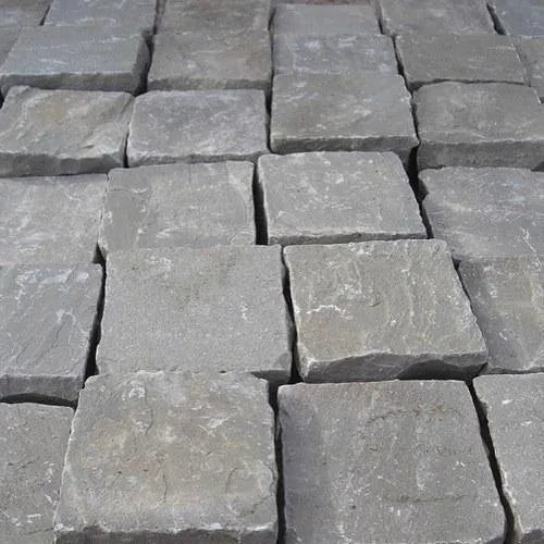 Kandla Grey Sandstone Cobbles 100mm x 100mm