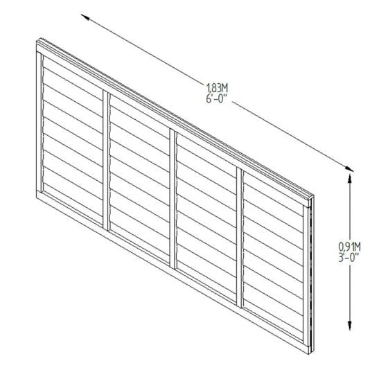 Standard Lap Fence Panel 1.83m x 900mm