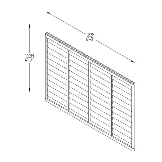 Standard Lap Fence Panel 1.83m x 1.2m