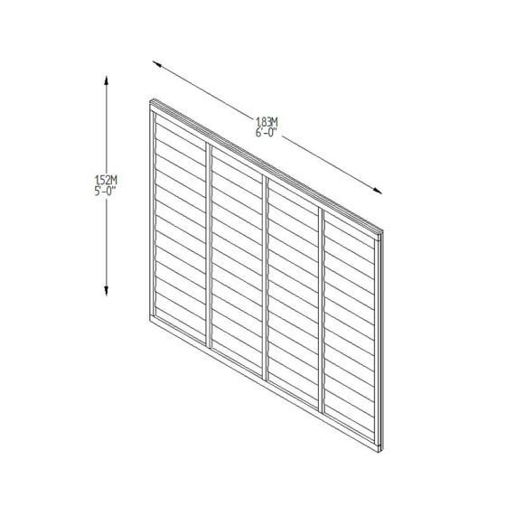 Standard Lap Fence Panel 1.83m x 1.5m