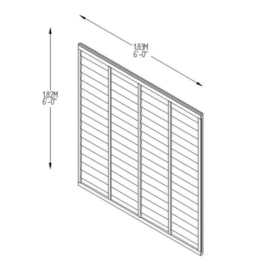 Standard Lap Fence Panel 1.83m x 1.8m