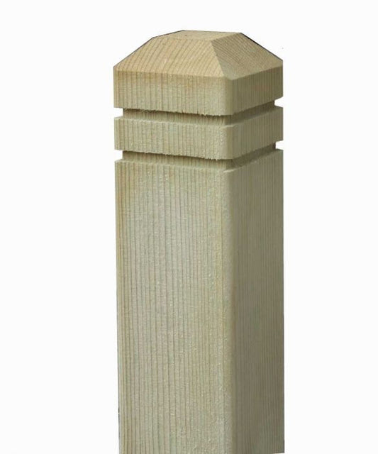 Decking Newel Post - Chamfered and Beaded