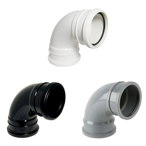 110mm Soil 92.5 Degree Double Socket Bend | Davies DIY