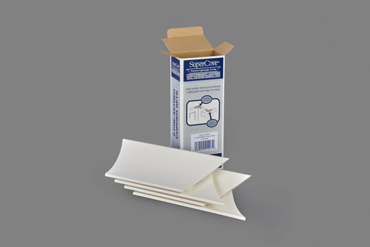 SuperCove Lightweight Coving 127mm – External Corner x 2 sets
