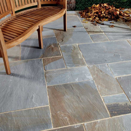 Yorkshire Blend/York Stone Sandstone Paving (Project Pack 18.9 sq/m)