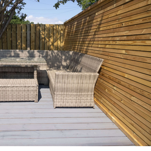 Rounded edge batten for slatted fencing at Davies DIY