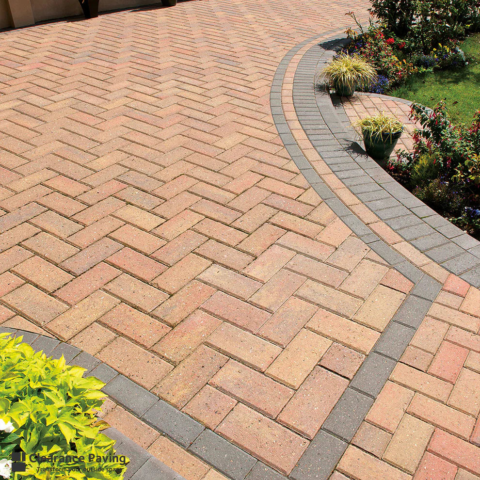 Concrete Block Paving 200mm x 100mm x 50mm - Autumn Mix