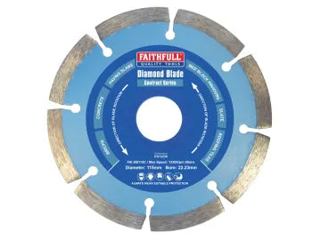 Faithfull Contract Diamond Blade 115 x 22.2mm | Davies DIY