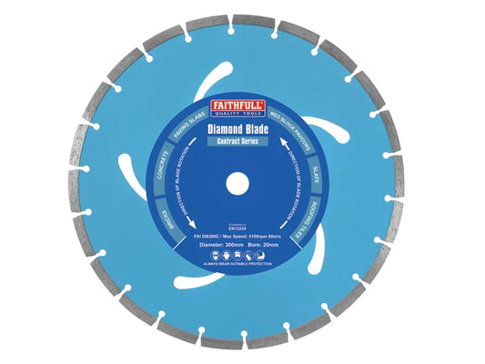 Faithfull Contract Diamond Blade 300 x 20mm | Davies DIY