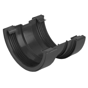 uPVC Half Round Gutter Union - Black