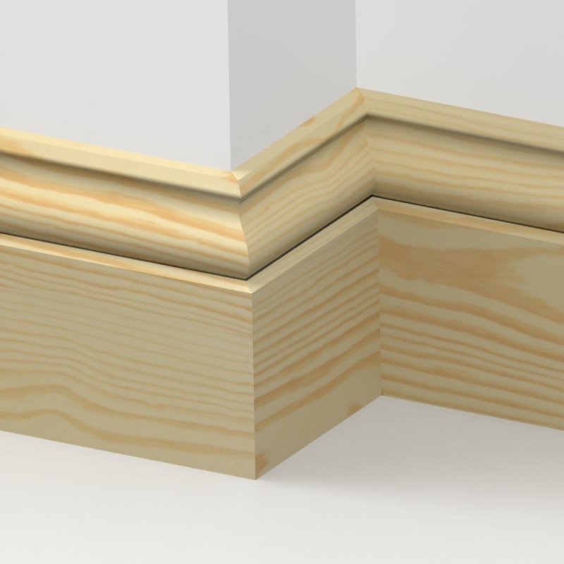 Torus/Ogee Pine Skirting 150mm x 25mm (Finish size 144mm x 20mm)