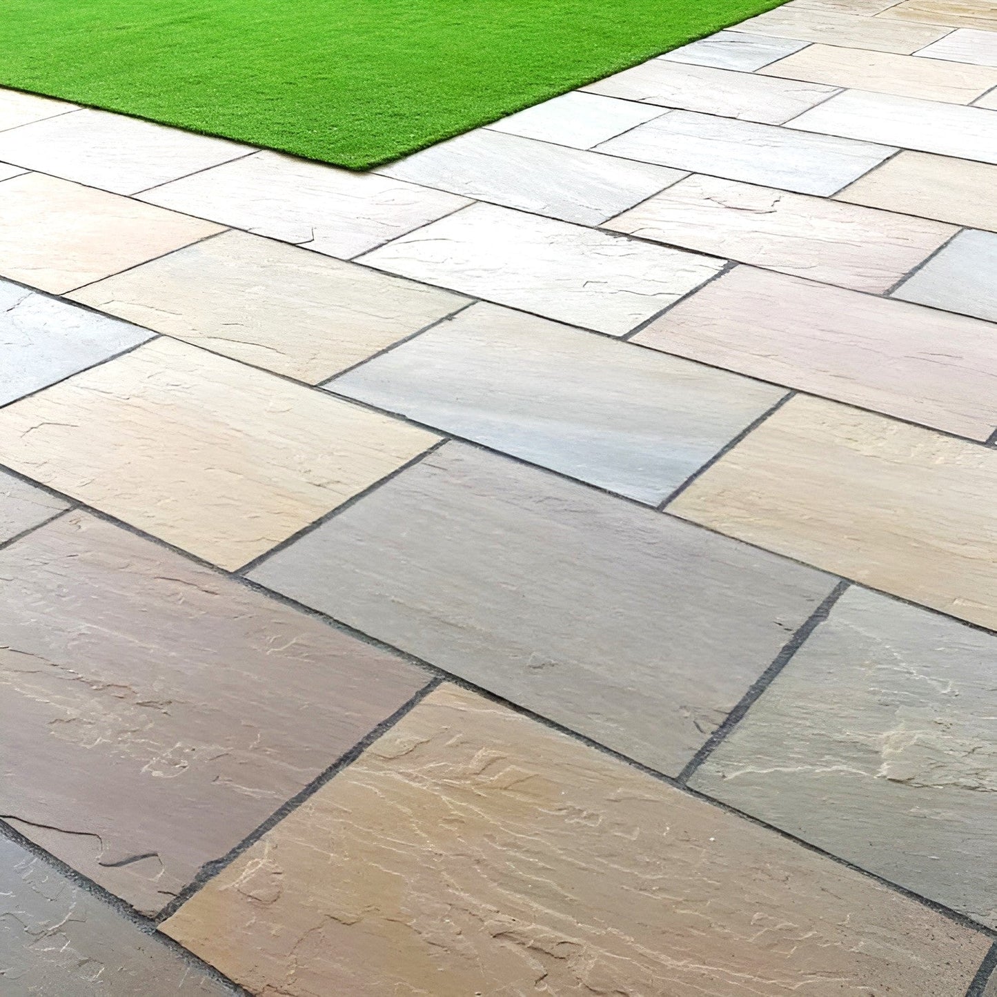 Raj Sandstone Paving Single Size 900mm x 600mm | Davies DIY