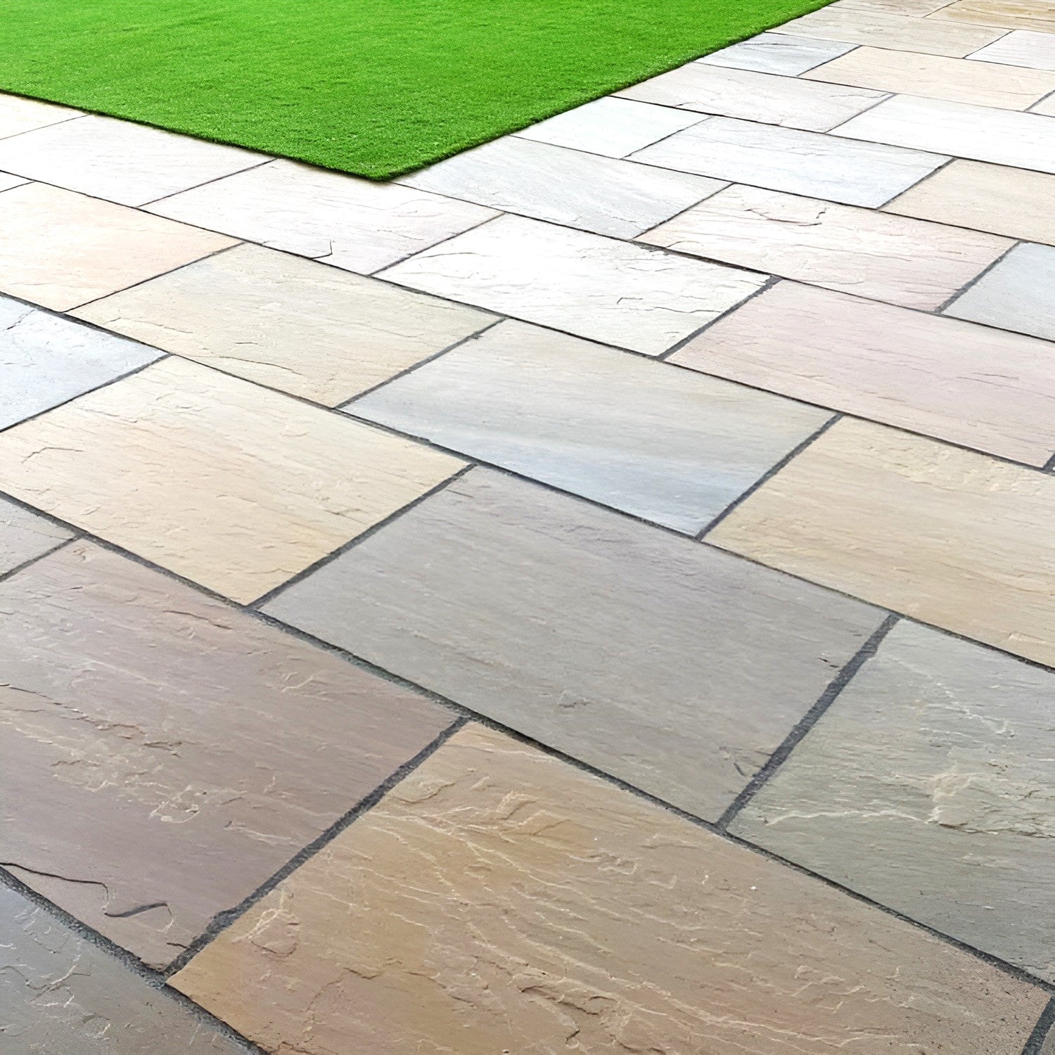 Raj Sandstone Paving Single Size 900mm x 600mm | Davies DIY
