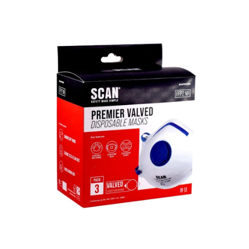 Scan Premier Valved Disposable Mask FFP2 (Pack of 3)