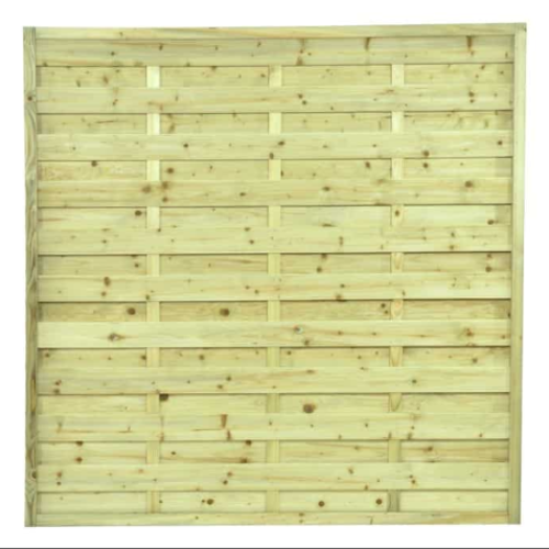 Milano contemporary horizontal hit and miss garden fence panel in pressure treated Baltic softwood