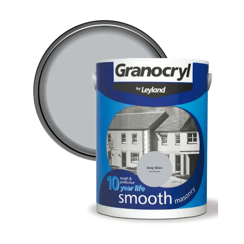 Leyland Granocryl Smooth Masonry Paint - Grey Skies 5 Litre