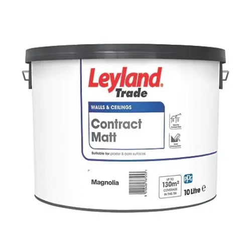 Leyland Trade Contract Magnolia Matt Emulsion paint 10L