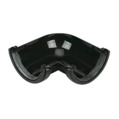 uPVC Half Round Gutter Bend 90 Degree - Black