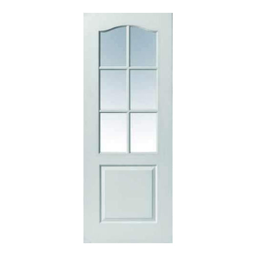 White Moulded Classique 6 Light with Clear Flat Glass