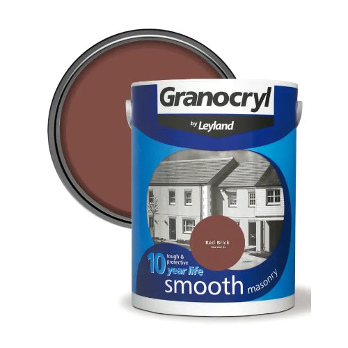 Leyland Granocryl Smooth Masonry Paint - Red Brick 5 Litre