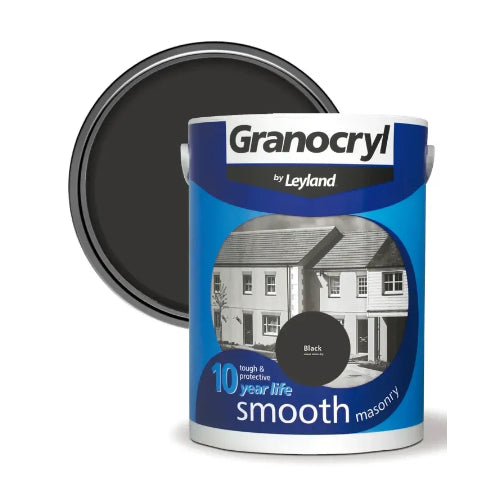 Leyland Granocryl Smooth Masonry Paint - Black 5 Litre