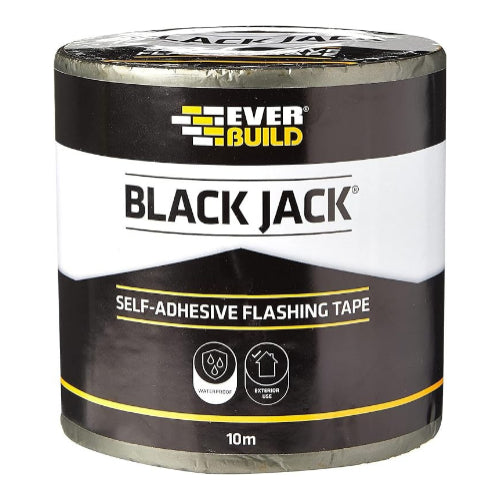 Everbuild Black Jack Waterproof Flashing Tape / Flash Band - 225mm x 10m