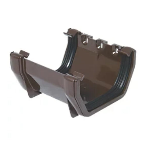 uPVC Square Gutter Union - Brown