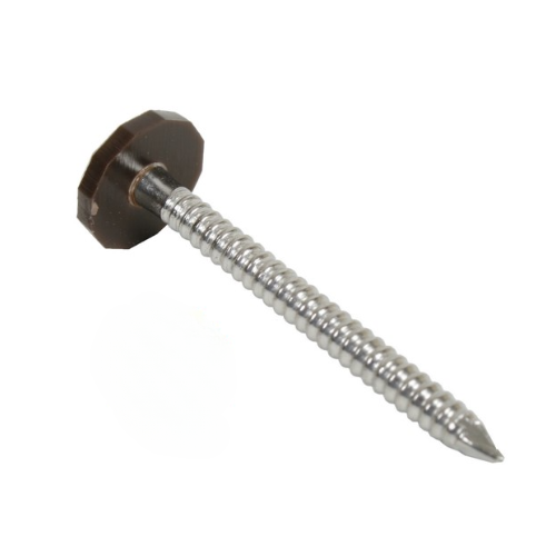 Fascia Nails Plastic Head Brown (100/Box)